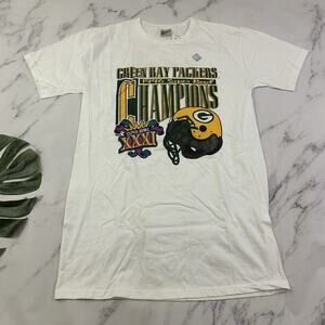 Vintage 90s Green Bay Packers Womens Night Shirt One Size New White Super Bowl